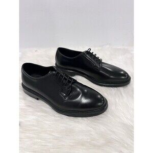 Zara Men’s Black Leather Lace Up Derby Dress Shoes Size EUR 41 US 8